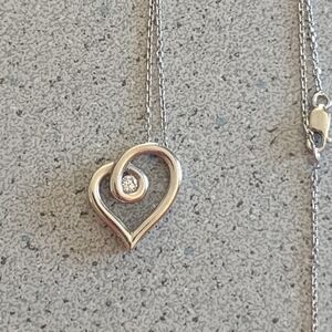 Firm Final price!*Genuine Diamond heart necklace